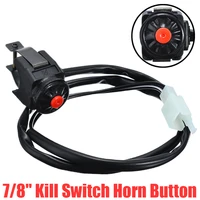 1pc motorcycle scooter kill stop switch red push button horn starter for dirt bike atv 22mm 78 accessories parts