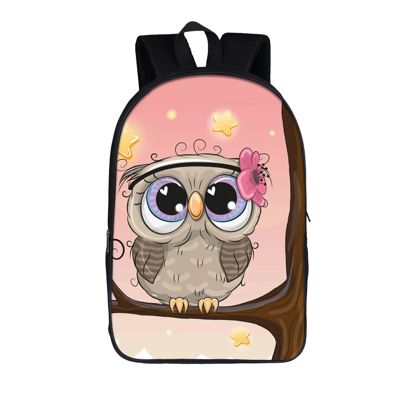 16unicornowl05 Рюкзак с рисунком птицы совы для подростков, мальчиков и девочек, детские школьные сумки, рюкзак для ноутбука, женский рюкзак, повседневный рюкзак, сумка для книг - Цвет: 16unicornowl05