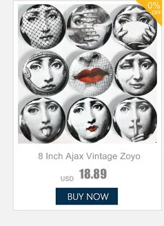 Италия Fornasetti тарелки декоративная тарелка на стену винтажная художественная 8 дюймов настенная подвесная тарелка