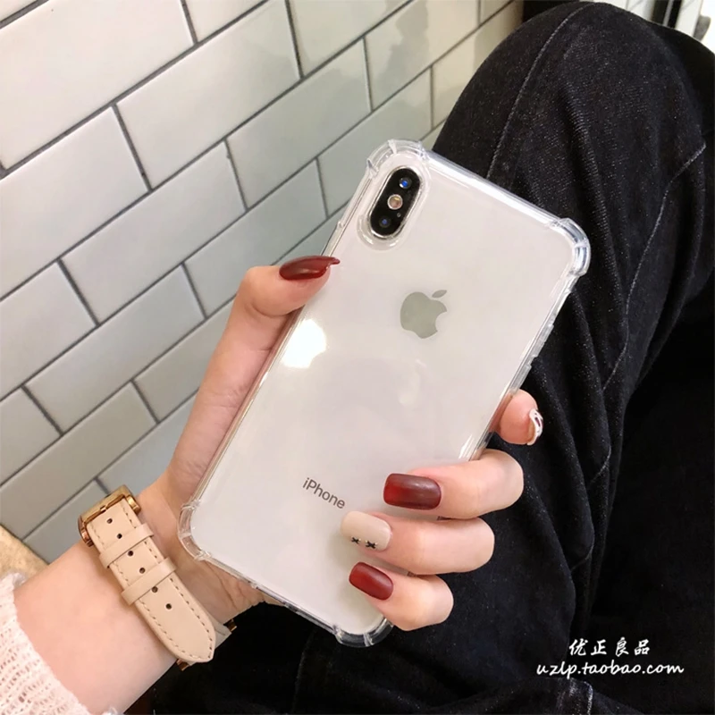 Прозрачный чехол с защитой от падения для iphone 11 Pro XS MAX XR X 10 7 8 6 6S Plus SE Samsung Galaxy S10 S8 S9