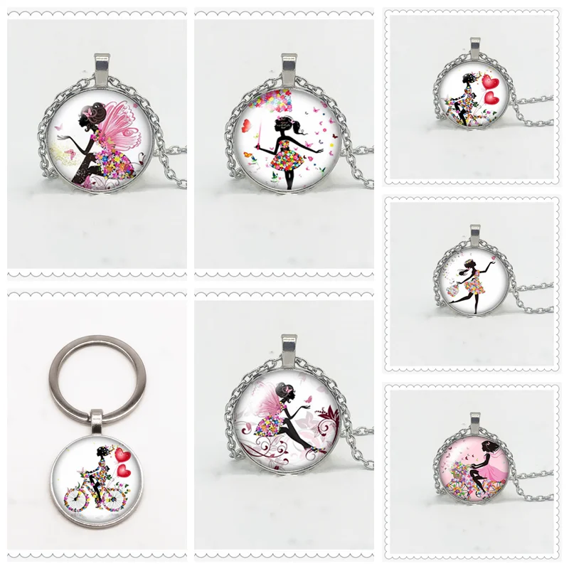 Красивая мода девушка Монро Дети Круглый Фото Кулон Ожерелье Стекло красивый ли