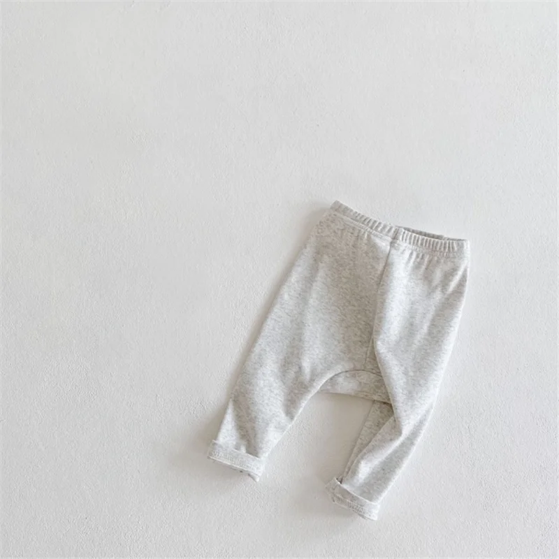 

Spring Autumn New Baby Cotton Simple High Waist Trousers Leggings 2021 All-match Pants Toddler Girl Fall Clothes