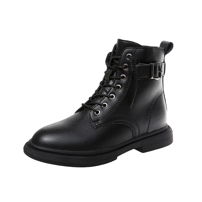 Женские ботинки Ботинки martin зимняя кожаная обувь из плюша теплые на плоской