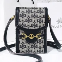new designer luxury fashion female bag retro messenger small phone pocket branded square wallet mini mobile handbag for women
