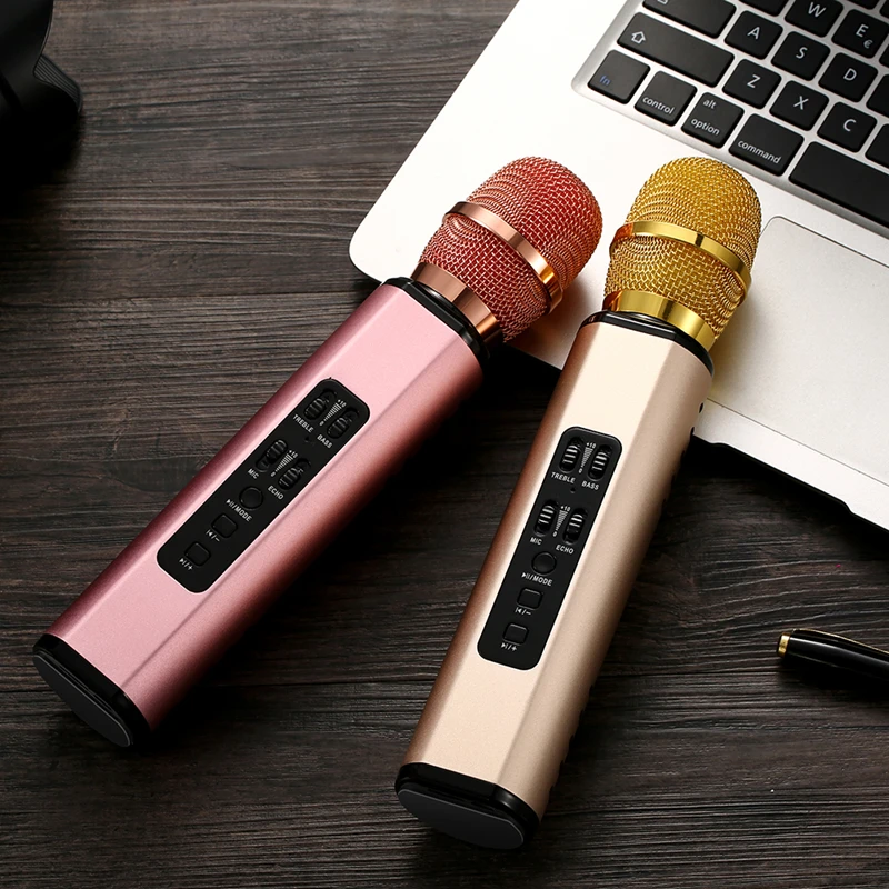 

K6 Professional Karaoke Bluetooth Wireless Microphone Handheld Mic USB Mini Home KTV For Music Player Singing Recorder Mic