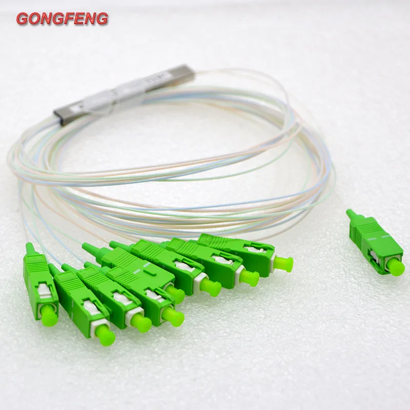 30pcs New Single Mode Mini PLC Fiber Optical Splitter SC UPC/APC 1: 8 Differential Optical Fiber Splitte Special Wholesale