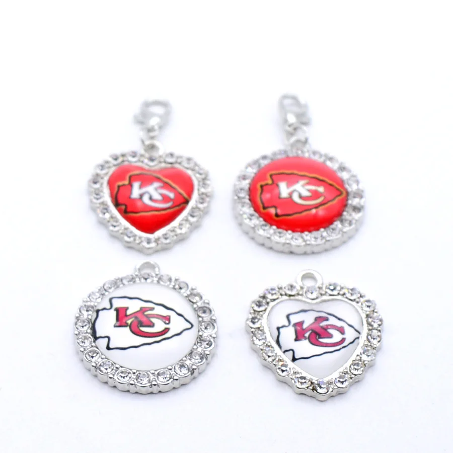Серебряные подвески стразы талисманы Канзас Сити для браслета ожерелье женщин
