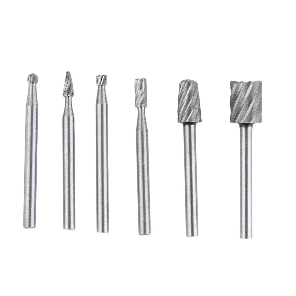 

Hot Selling 6pcs Universal HSS Routing Router Grinding Bits Burr Rotary Tool