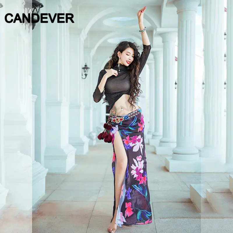 Женский набор костюма для танца живота топ юбка длинное сексуальное