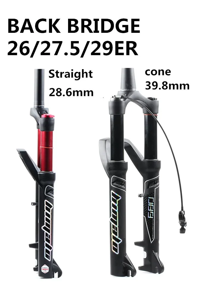 

Rear axle suspension air pressure front fork mountain bike travel 120MM shoulder control wire control 26 27.529 inches