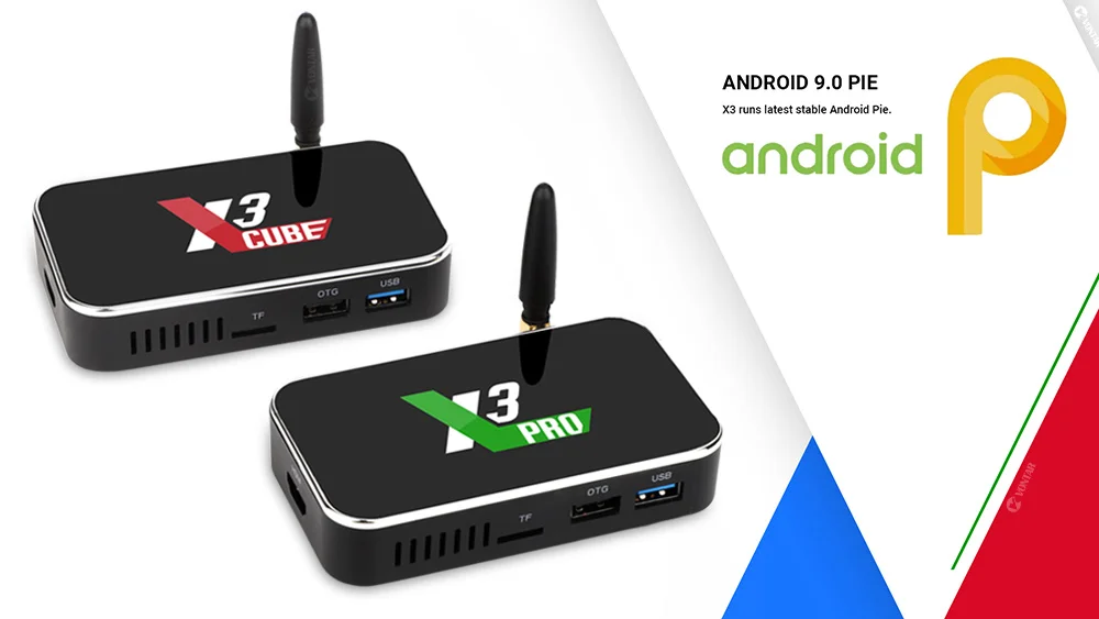 Ugoos X3 PRO X3 cube Android 9,0 Смарт ТВ приставка Amlogic S905X3 2GB4GB DDR4 16G 32G 2,4+ 5G WiFi 1000M LAN BT5.0 4K HD медиаплеер