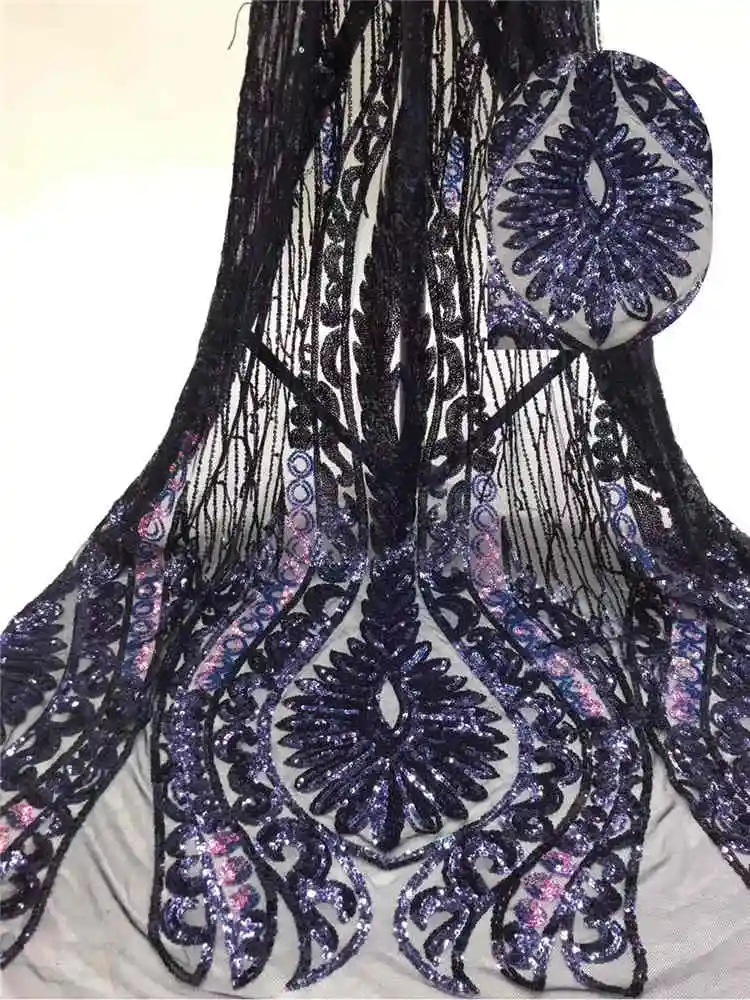 Competitive Prices Super Quality Lace Fabric With Sequins Sequence For Wedding or party Dresses NX842z 5yards/pieces | Дом и сад