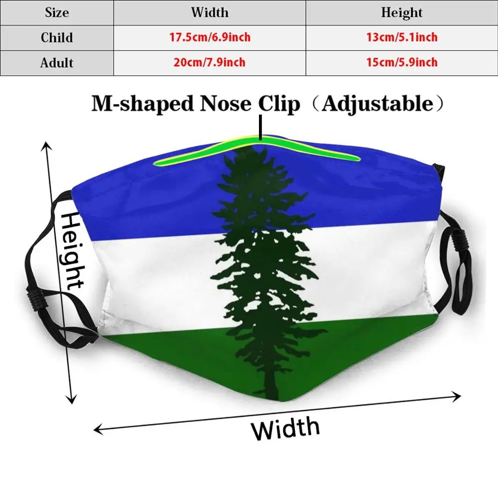Флаг Дага для взрослых и детей противопылевая маска с фильтром сделай сам