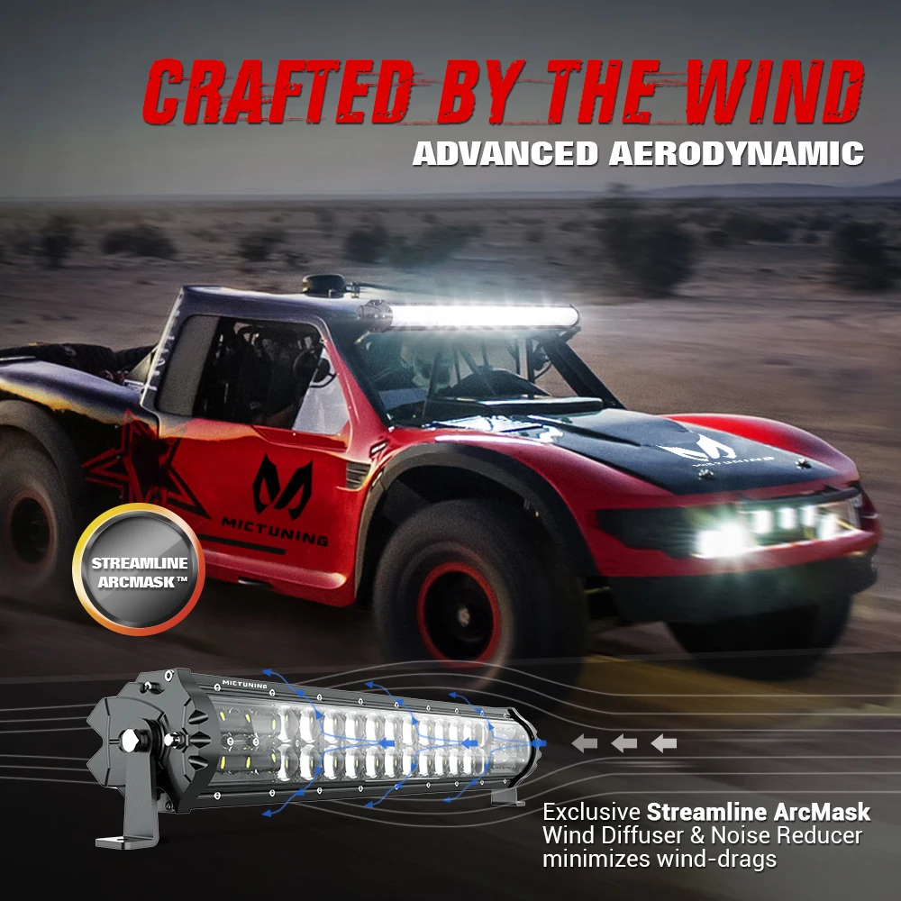 MICTUNING M1S 19 дюймов светодиодный светильник бар с голубой лед Акцент Светильник 9720lm