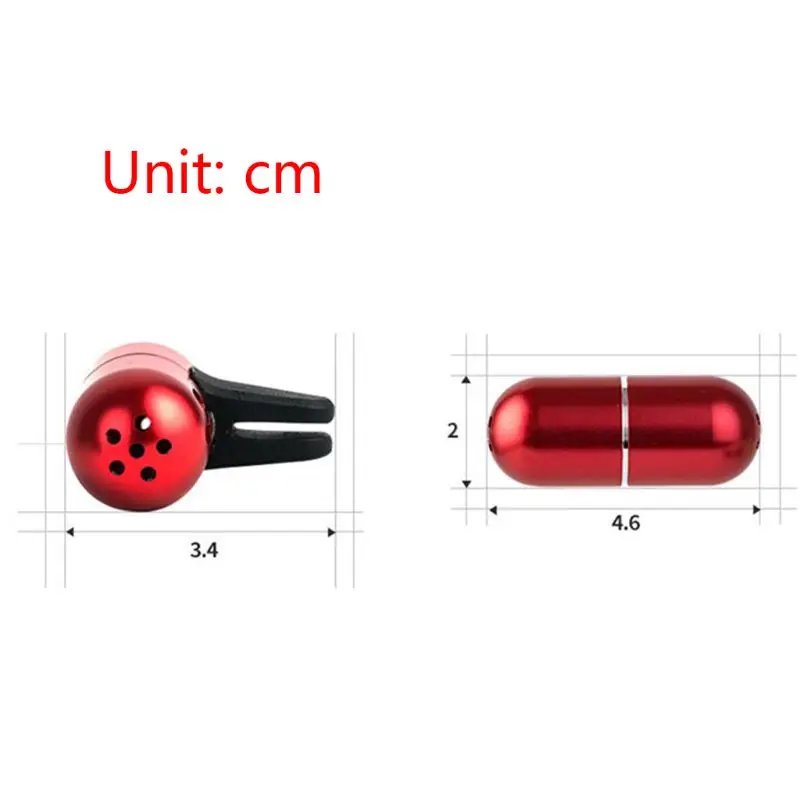 

Alloy Capsule Car Perfume Clip Air Freshener Automobiles Air Outlet Vent Solid Balm Fragrance Aroma Smell Diffuser Accessories