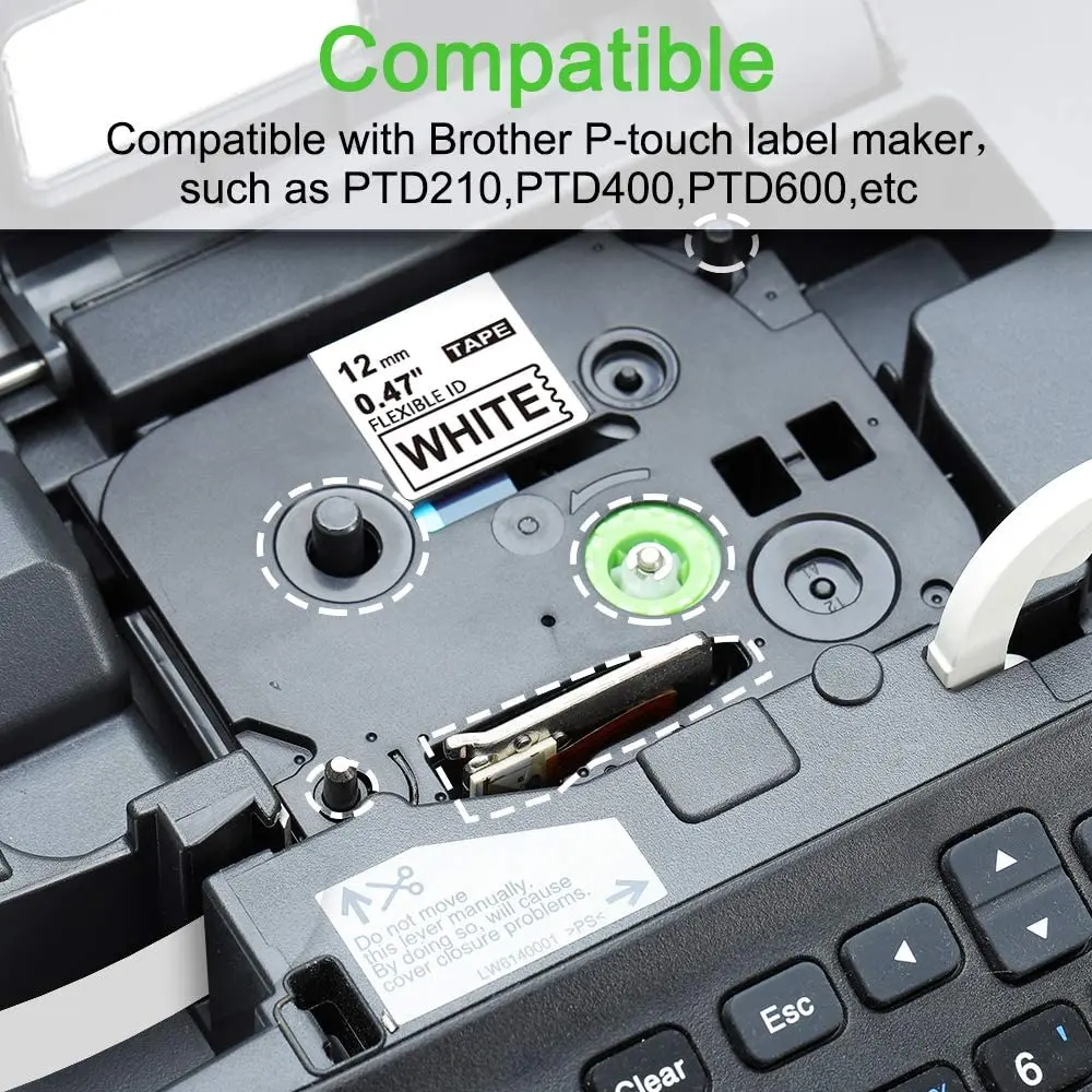 1 шт. TZe FX231 гибкий этикеточная лента tze FX631 FX641 совместимы для Brother PTouch кабель
