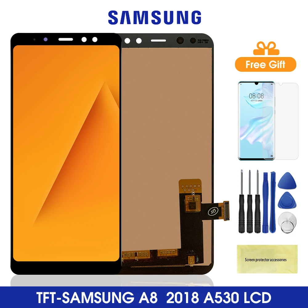 ЖК экран A530 для Samsung Galaxy A8 2018 дисплей сенсорный дигитайзер сборка A530F/DS|Экраны