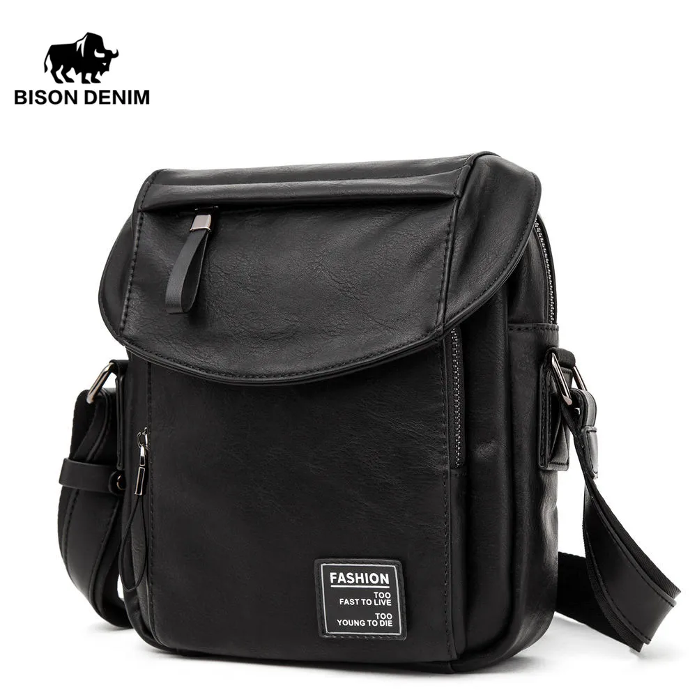 Мужская сумка-мессенджер BISON DENIM модная маленькая Повседневная сумка через плечо