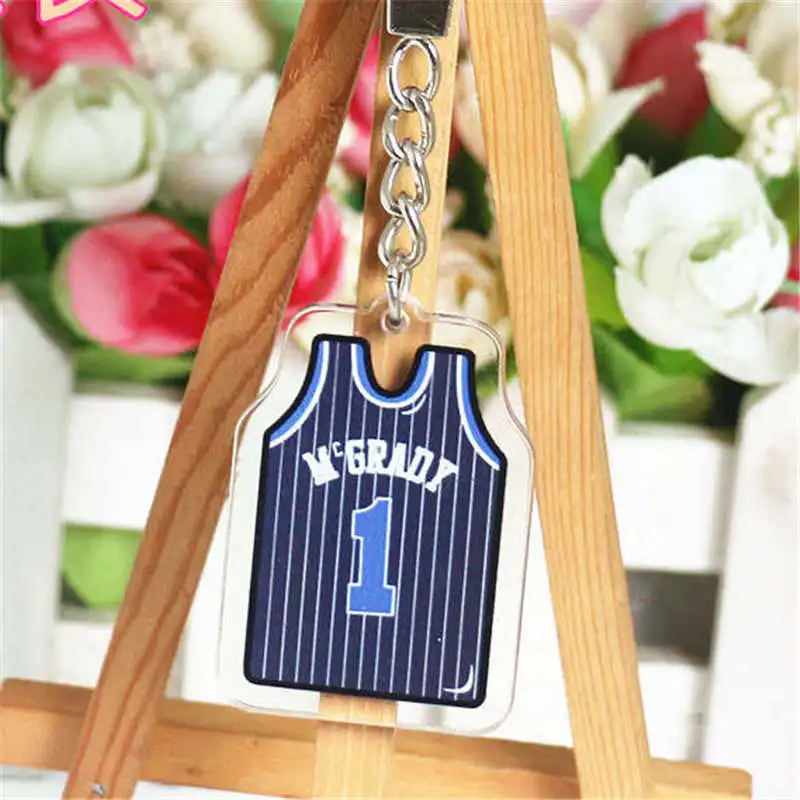 McGrady LXJERY баскетбольная звезда Леброн Джеймс Джерси брелок акриловый Баскетбольная одежда костюм брелок школьный украшения кулон - Цвет: McGrady