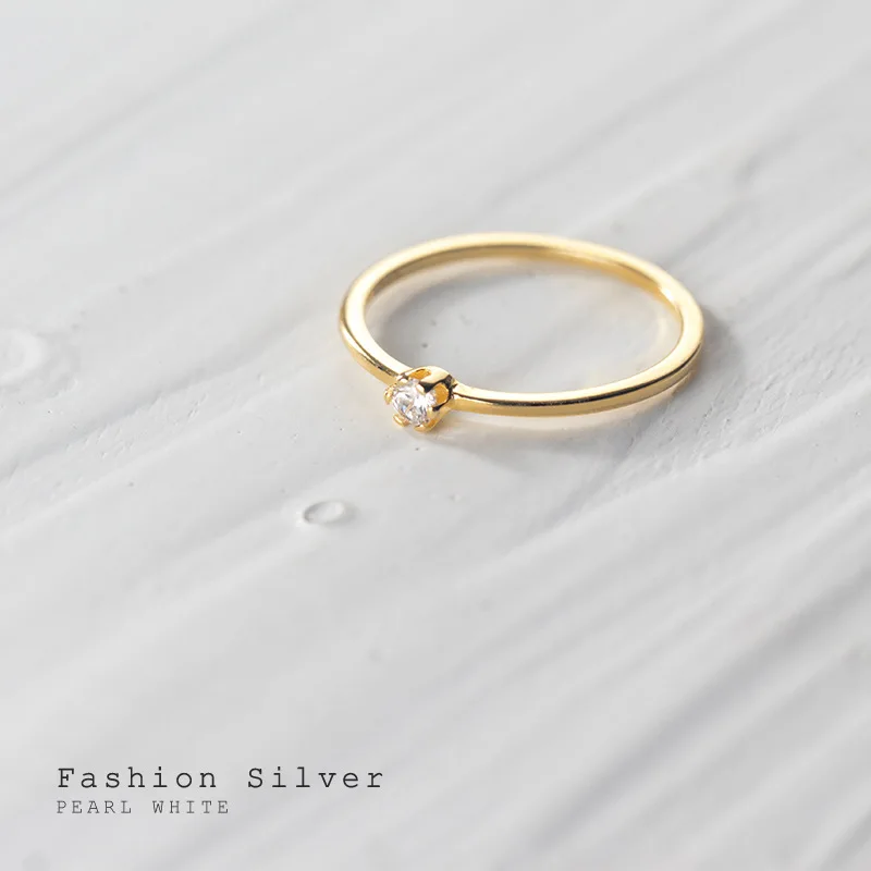 Trustdavis Genuine 925 Sterling Silver Simple Lovely Delicate Dazzling CZ Finger Ring For Women Gilr Jewelry DA975 | Украшения и