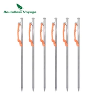 boundless voyage 24 30 35cm heavy duty titanium alloy camping tent stakes tent pegs nails for outdoor trip hiking gardening