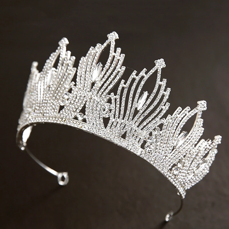 

Bridal crown high-end princess birthday dress ornament Classic cubic zirconia women's party hair jewelry cerchietto capelli
