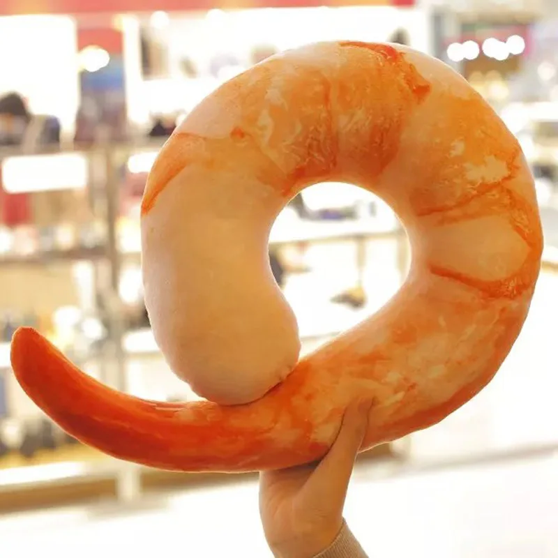 Новая плюшевая U-образная подушка в виде креветки/Чили животного дорожная для шеи