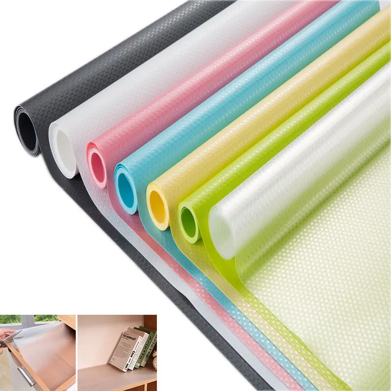 

Drawer Mat Liner EVA Kitchen Cabinet Mat Roll Oil-proof Moisture-Proof Waterproof Reusable Table Pad Paper Shelf Fridge Closet