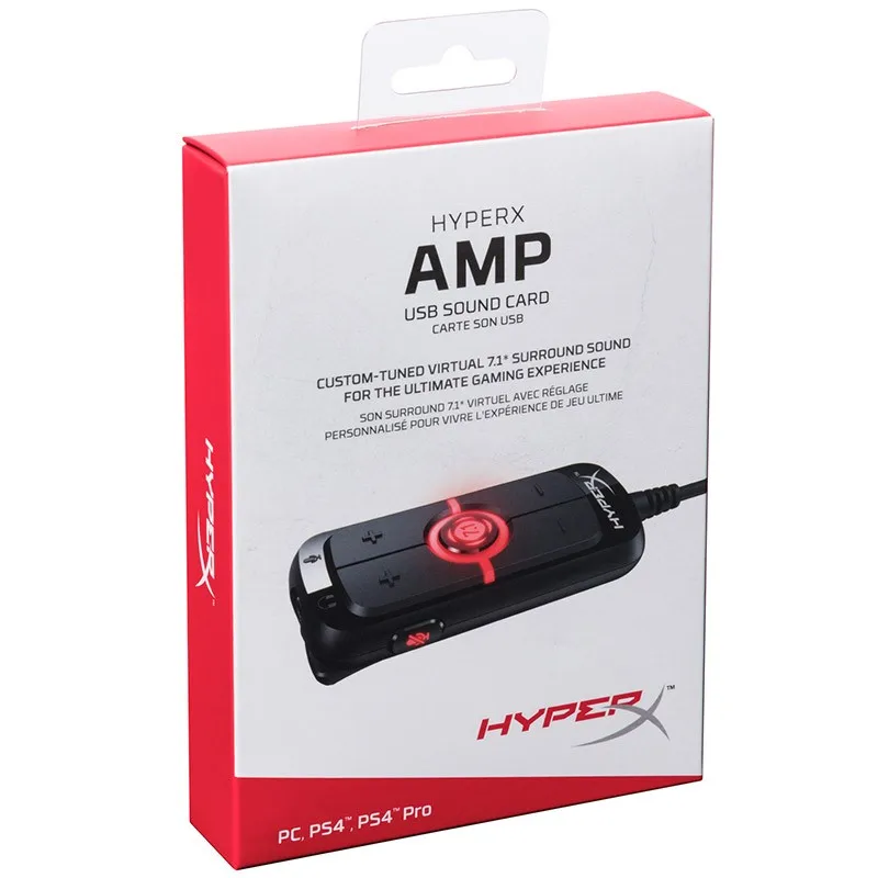 Kingston HyperX AMP7.1 виртуальный объемный звук звуковая карта пульт дистанционного