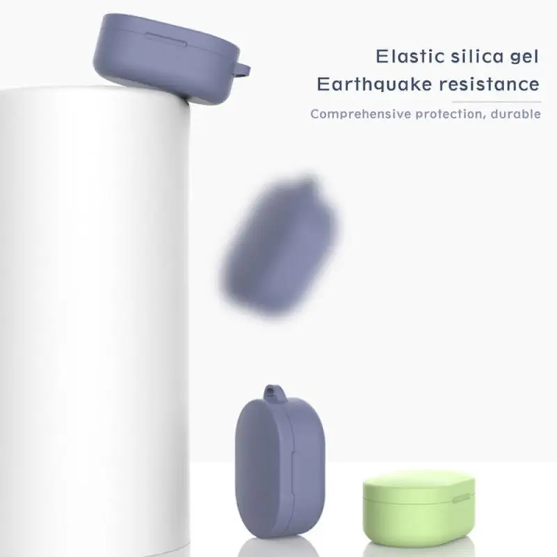 

Silicone Cases For Xiaomi Redmi AirDots Headphone Cases For Xiaomi Bluetooth Headphone Covers Liquid Headset Case With Hooks