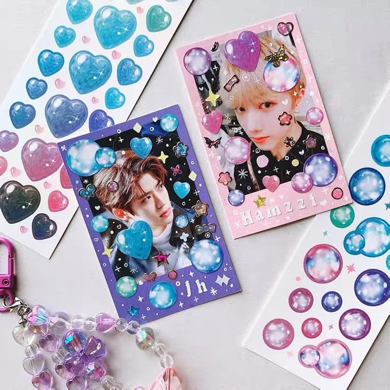 Корейский Ins любовный пузырь Роза лазерная фотография карточный альбом парные