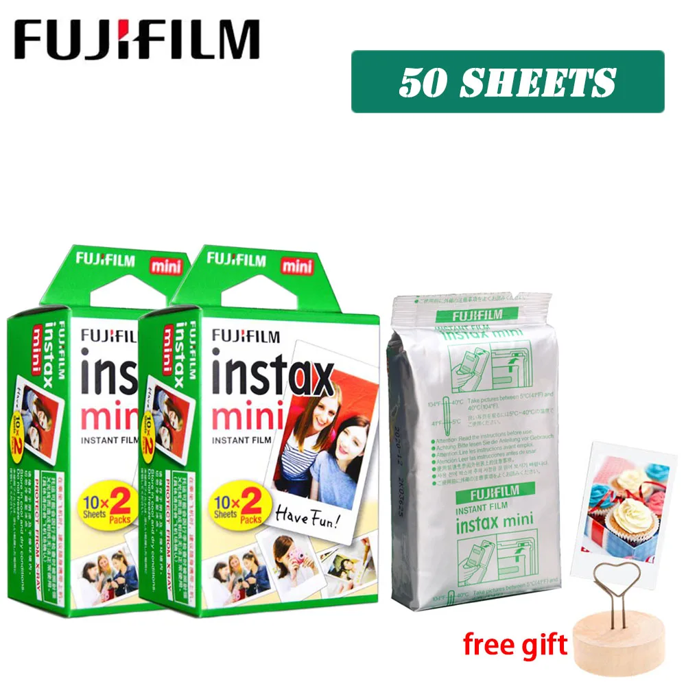 10-100 листов Fujifilm Instax Mini 9 8 пленочная камера фото 3 дюйма белые края пленки для Polaroid Instant Mini 9 8 7s 25 50s 90 Sp-2 - Цвет: 50 sheets