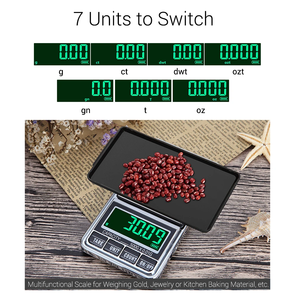 DH-938C Portable Balance Electronic Scales 100-1000g Mini Precision Digital for Gold Bijoux Sterling Silver Jewelry Scale | Инструменты