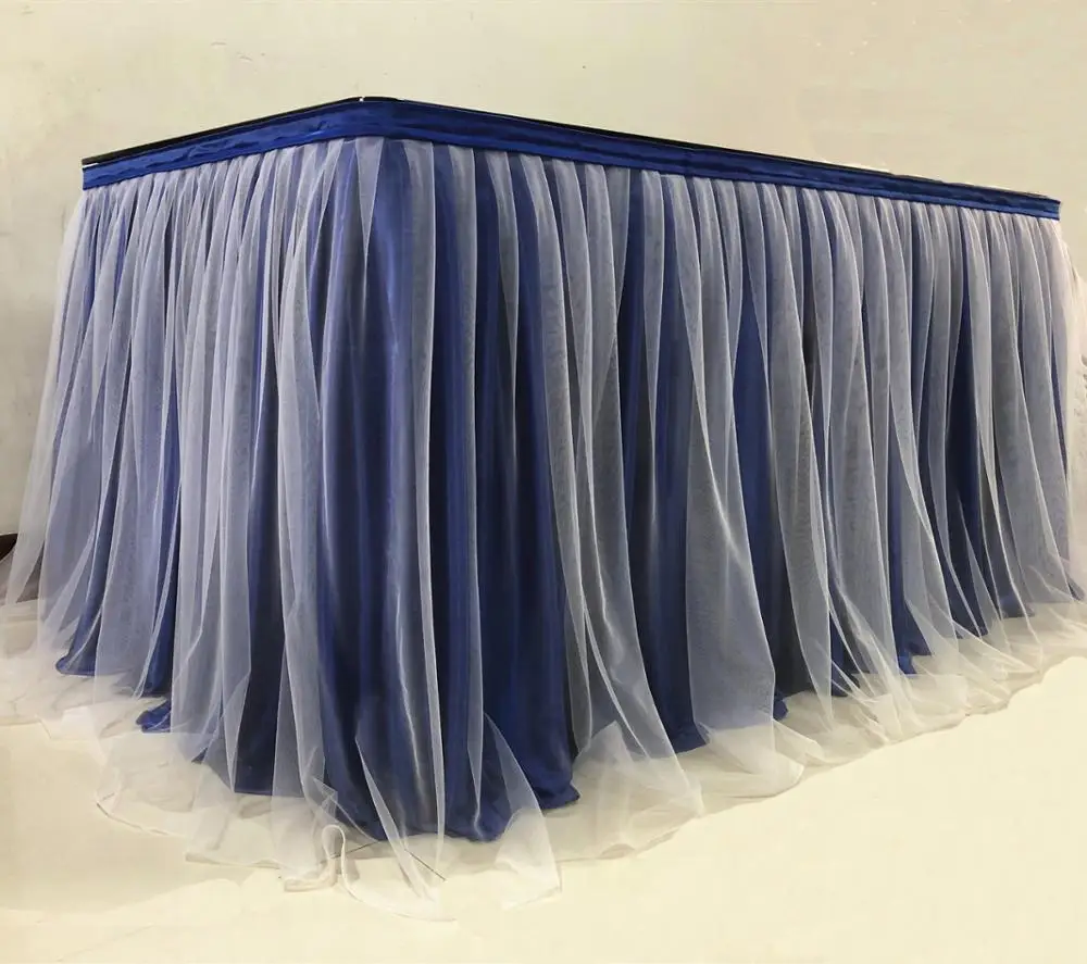 Настольная юбка из органзы ручной работы для вечерние ринки свадьбы украшения