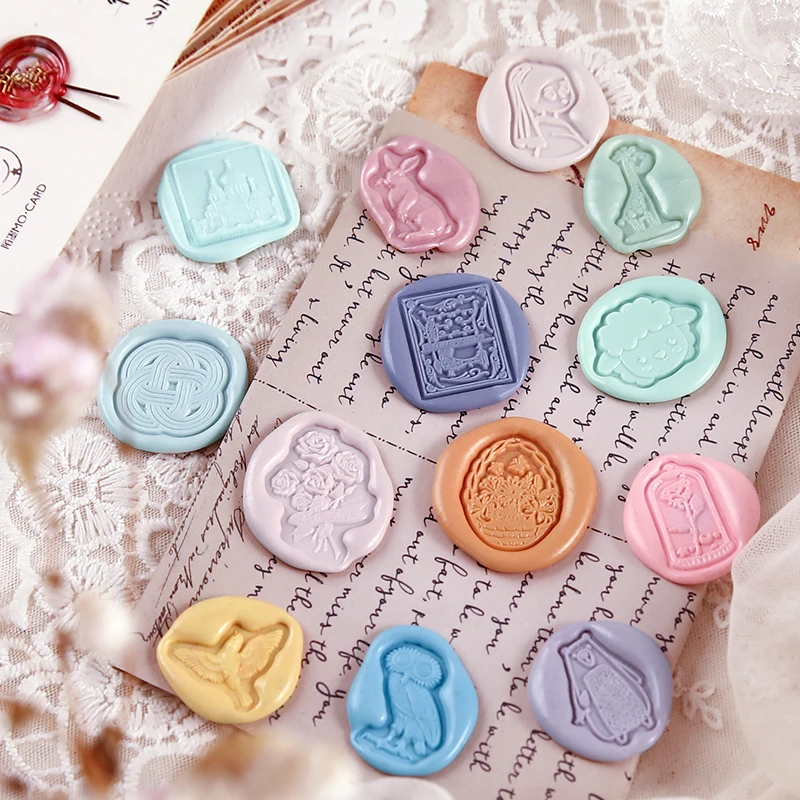 3D тисненый винтажный восковой штамп для печати Цветы животные свадебных