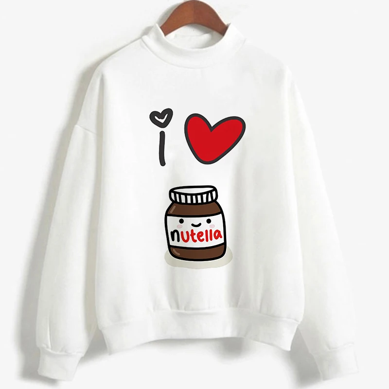 Женская толстовка с капюшоном Kawaii Nutella Повседневная Толстовка в стиле Харадзюку