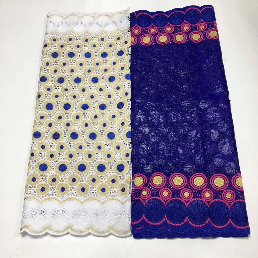 Белая синяя африканская 2 5 Y базин богатая кружевная хлопковая ткань 2020 высокое