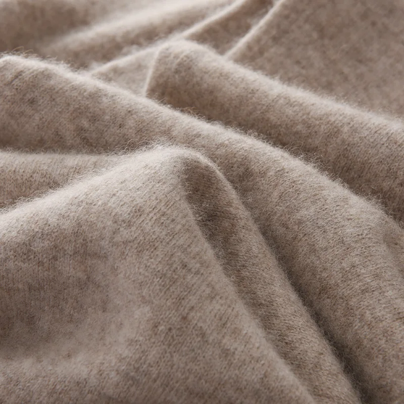 Women Pants 2021 New Autumn and Winter Soft Comfortable High-Waist 100% Pure Cashmere Knitted Pants Female Elastic 4Colors