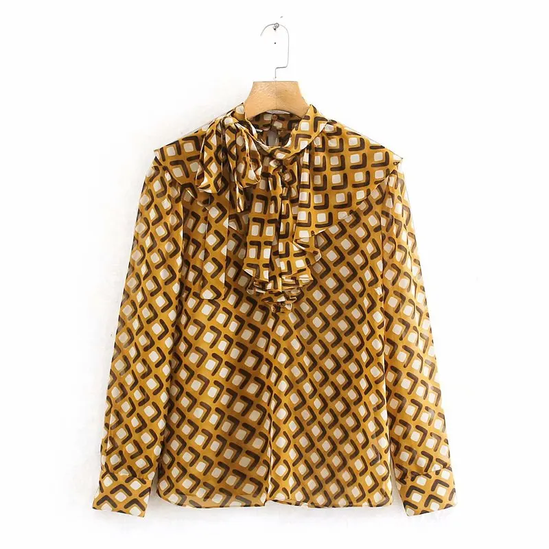 Рубашка с ламинированным декоративным принтом в европейском и американском