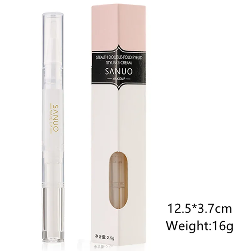 SANUO Invisible Double Eyelids Glue Transparent Styling Cream Big Eye Sticker Natural Makeup Clear Eyelid Strip Eyes Make Up Too | Красота и