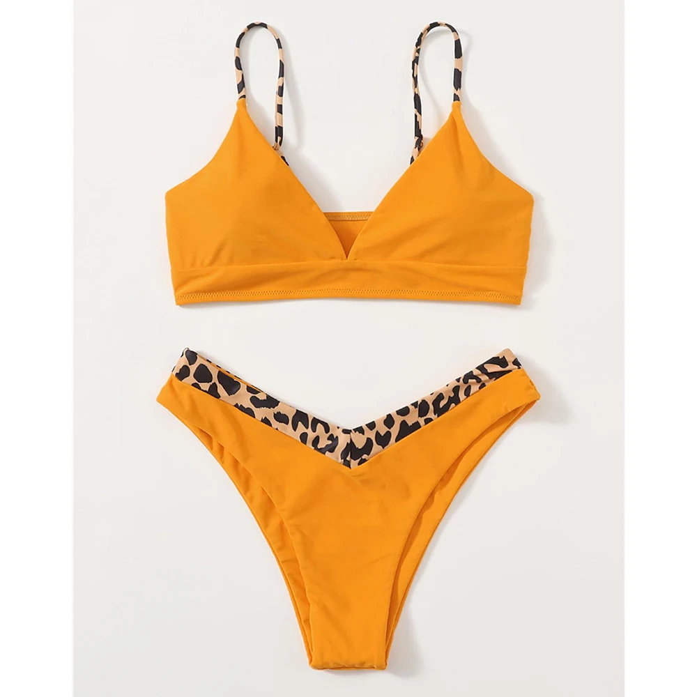 Сексуальное микро-бикини 2020 Женские однотонные и леопардовые пуш-ап мягкие