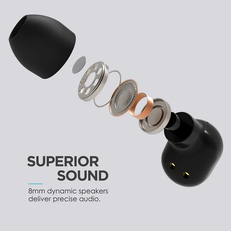 Mixcder T1 Bluetooth Earphone TWS Bluetooth V5.0 Wireless Headphones CVC8.0 Noise Cancelling Sports Headset Handsfree With Mic