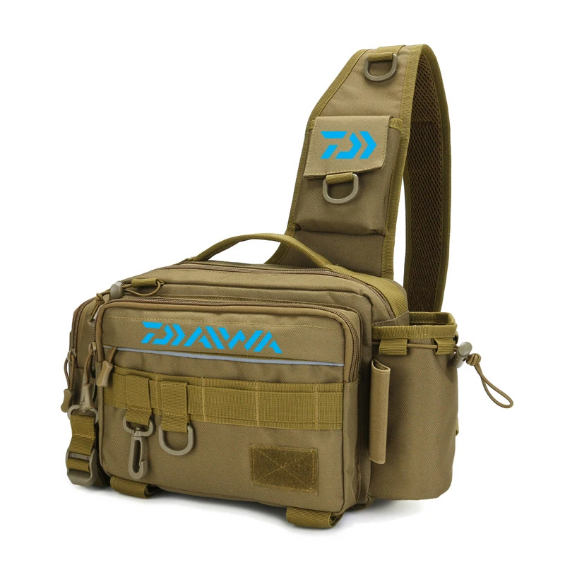 Daiwa Multifunctional Fishing Tackle Bags Single Shoulder Crossbody Bag Waist Pack Fish Lures Gear Utility Storage | Спорт и