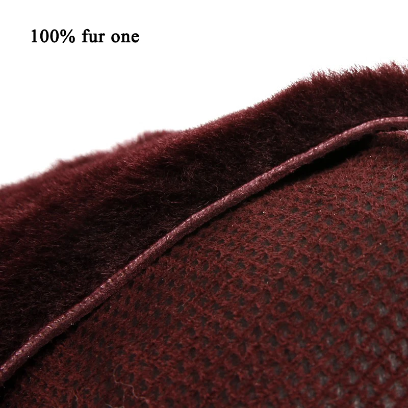 Winter Warm Fur Hat Men Women 100% Fur One Soft Watermelon Bonnet Female Fleece Portable Windproof  Beanie male Wool Bomber Caps