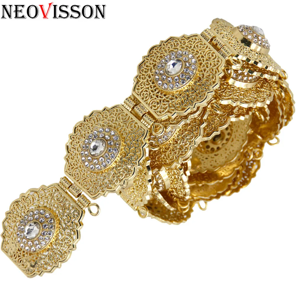 NEOVISSON Morocco Caftan пояс для знаменитых женщин Золотой Серебряный цвет тонкая металлическая цепочка на талии этнические Свадебные украшения для тела дубайские халаты - Окраска металла: NV1450GOLD