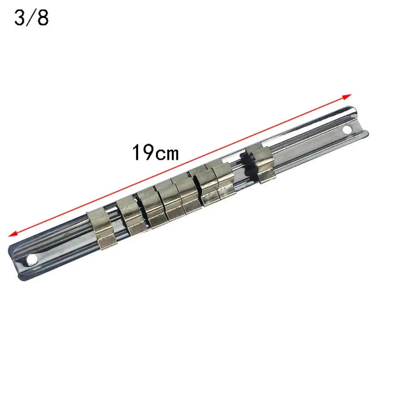 

1/4 Inch 3/8 Inch 1/2 Inch Socket Rack Holder Snap Rail Tool Organizer Storage