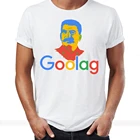 Мужские футболки в стиле хип-хоп, Забавные футболки Goolag с изображением СССР, Сталина и искусства, потрясающие футболки с рисунком для уличных парней, Swag, 100% хлопок, Camiseta