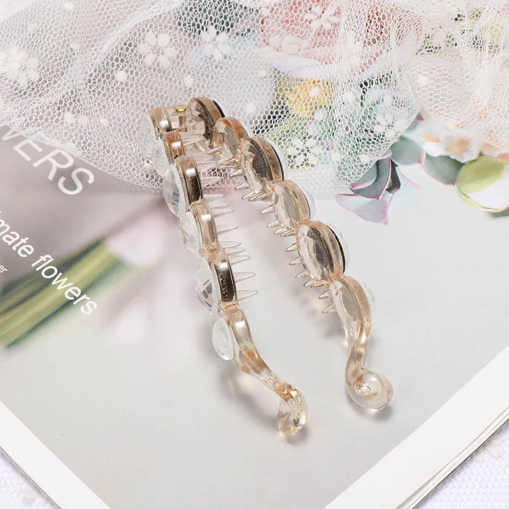 Женские однотонные хрустальные шпильки для волос заколки пряжки девочек