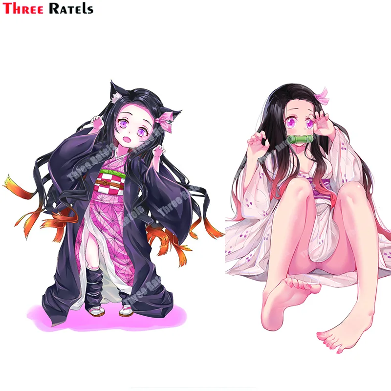 

Three Ratels A819 Kamado Nezuko Kimetsu No Yaiba Anime Stickers For Skateboard Laptop Guitar Luggage Decals