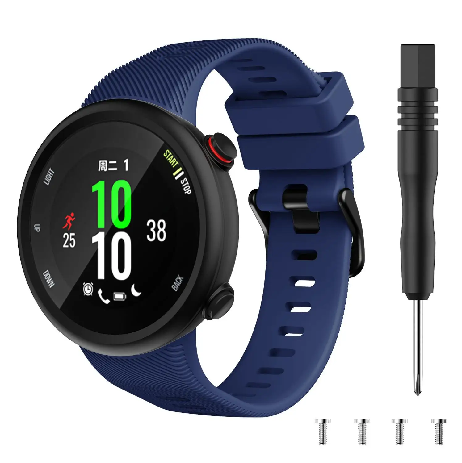 Ремешок силиконовый для смарт-часов Garmin Forerunner 45 45s сменный спортивный браслет